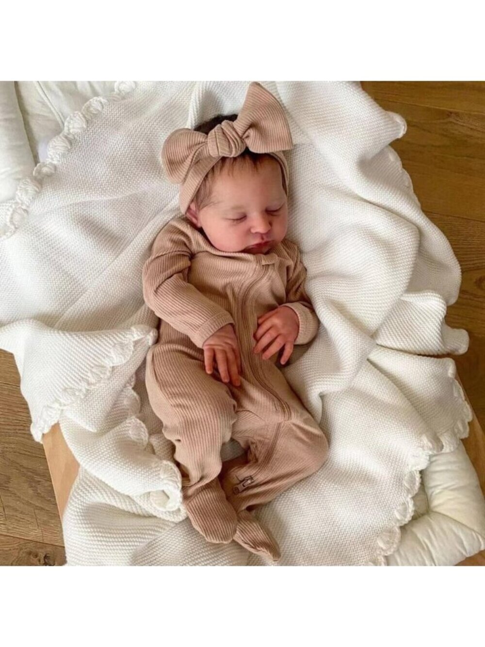 🆕19Inches Realistic Cloth Body With Vinyl Limbs Newborn Laura Girl Baby Dolls